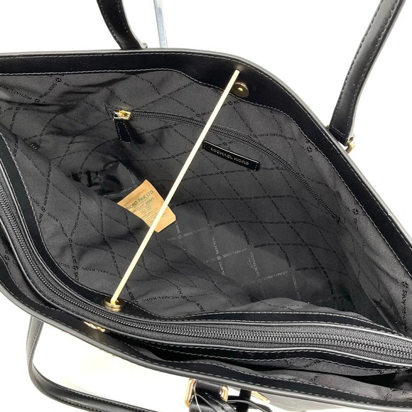 Michael Kors Bag Large Sheila Mf Tote Bag Black/Gold - Picture 8 of 11